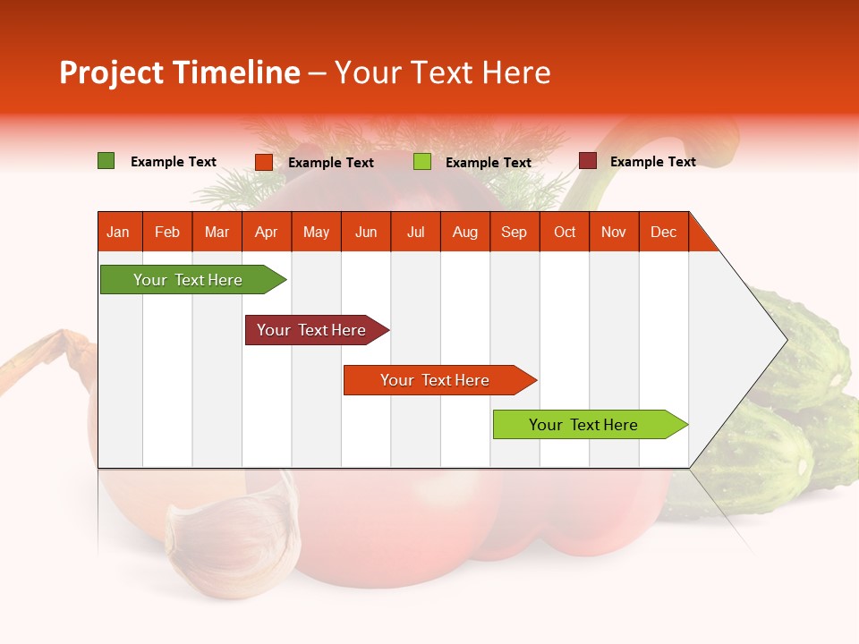 A Group Of Different Types Of Vegetables On A White Background PowerPoint Template