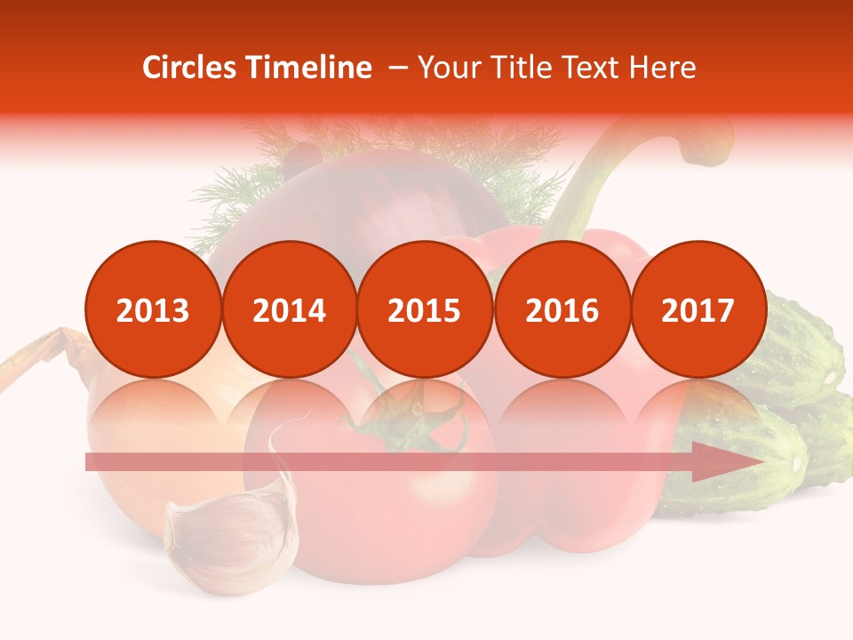 A Group Of Different Types Of Vegetables On A White Background PowerPoint Template