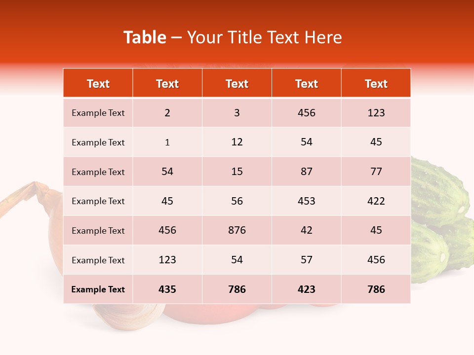 A Group Of Different Types Of Vegetables On A White Background PowerPoint Template