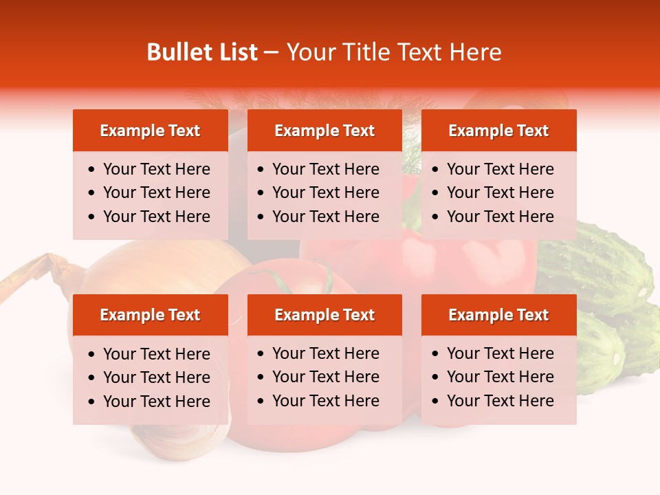 A Group Of Different Types Of Vegetables On A White Background PowerPoint Template