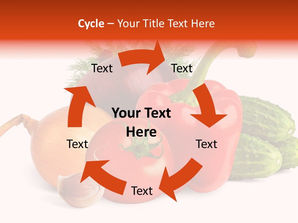 A Group Of Different Types Of Vegetables On A White Background PowerPoint Template