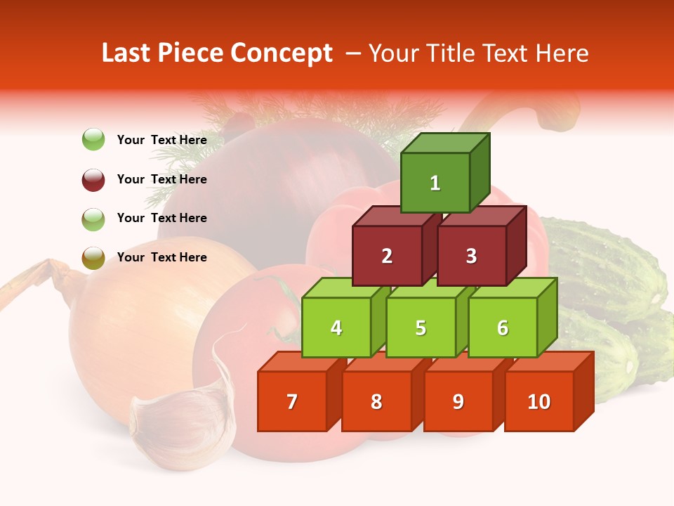 A Group Of Different Types Of Vegetables On A White Background PowerPoint Template