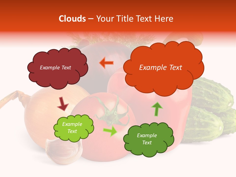 A Group Of Different Types Of Vegetables On A White Background PowerPoint Template