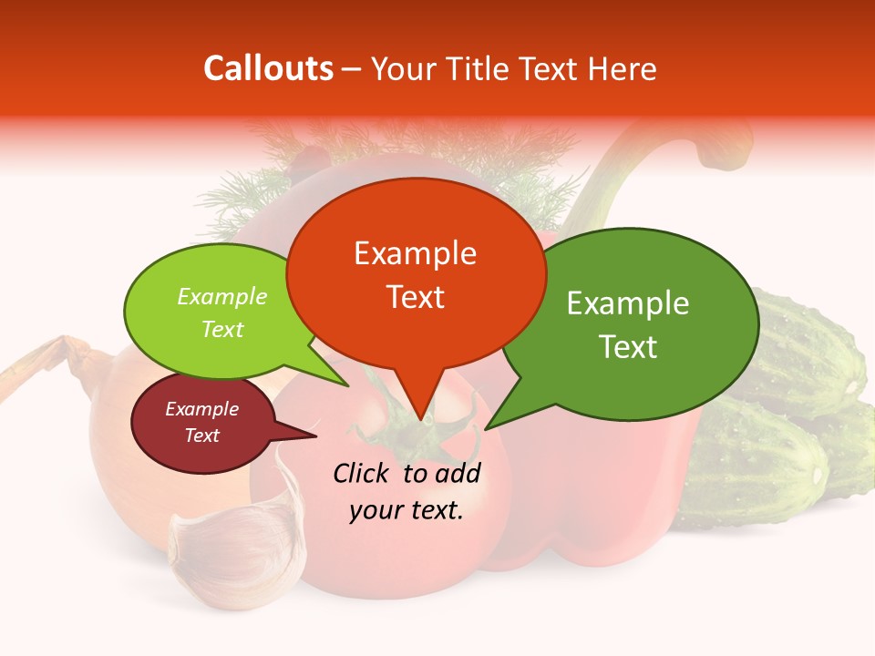 A Group Of Different Types Of Vegetables On A White Background PowerPoint Template