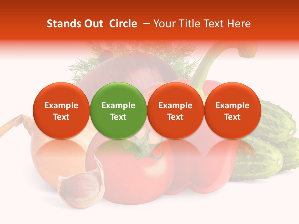 A Group Of Different Types Of Vegetables On A White Background PowerPoint Template
