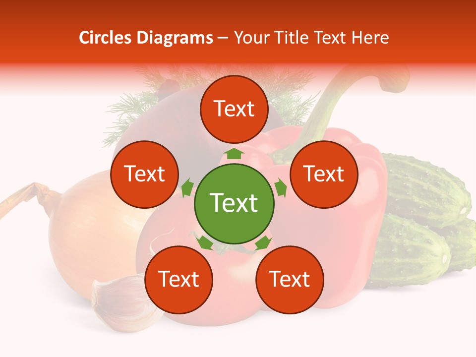 A Group Of Different Types Of Vegetables On A White Background PowerPoint Template