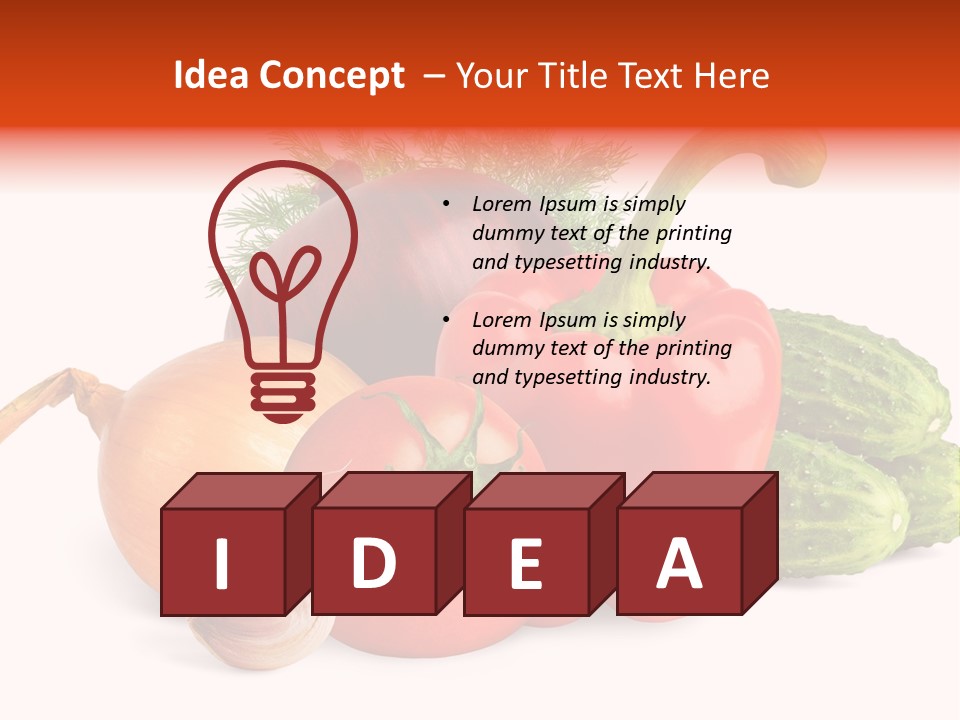 A Group Of Different Types Of Vegetables On A White Background PowerPoint Template