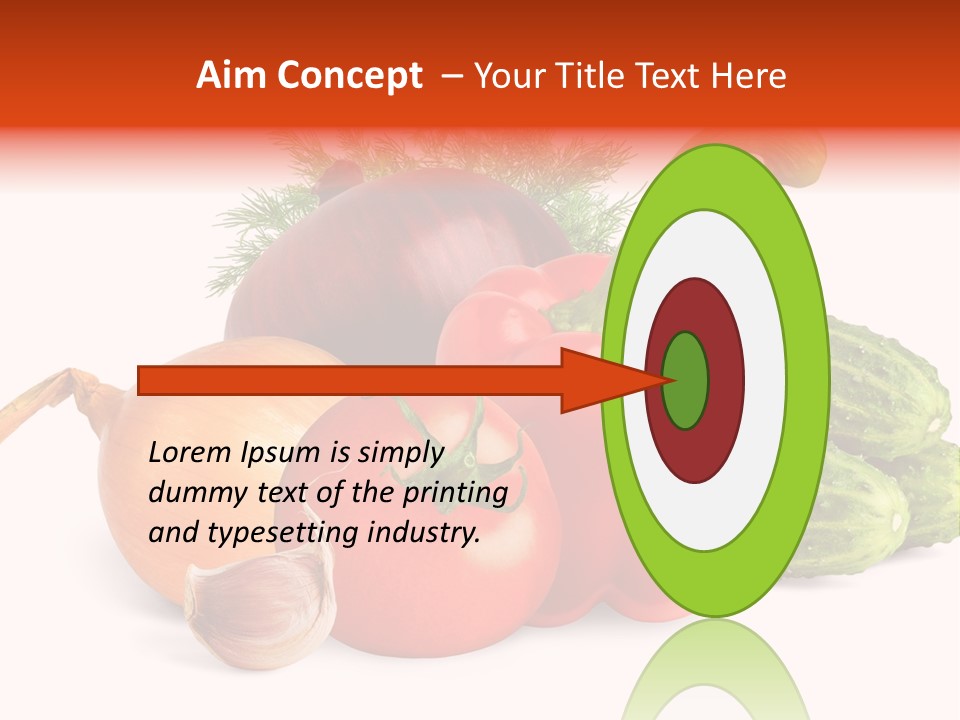 A Group Of Different Types Of Vegetables On A White Background PowerPoint Template