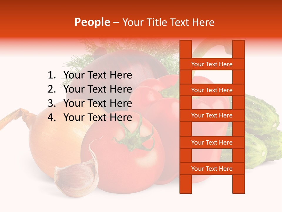 A Group Of Different Types Of Vegetables On A White Background PowerPoint Template