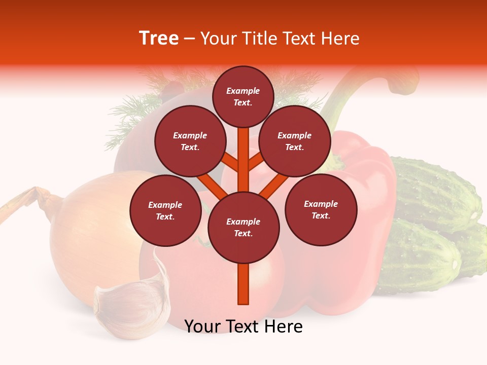 A Group Of Different Types Of Vegetables On A White Background PowerPoint Template