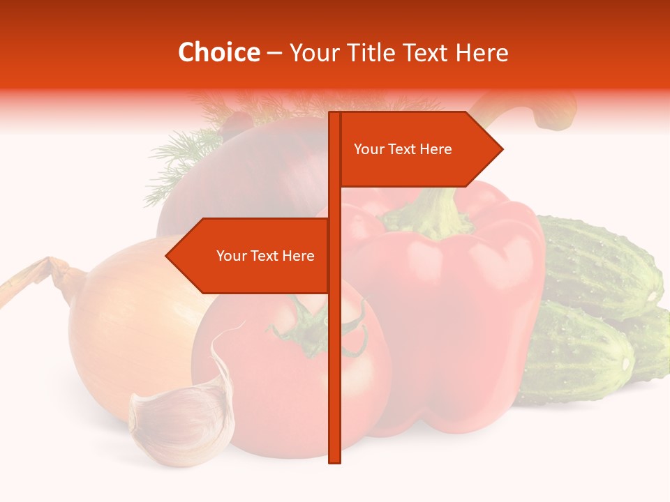 A Group Of Different Types Of Vegetables On A White Background PowerPoint Template