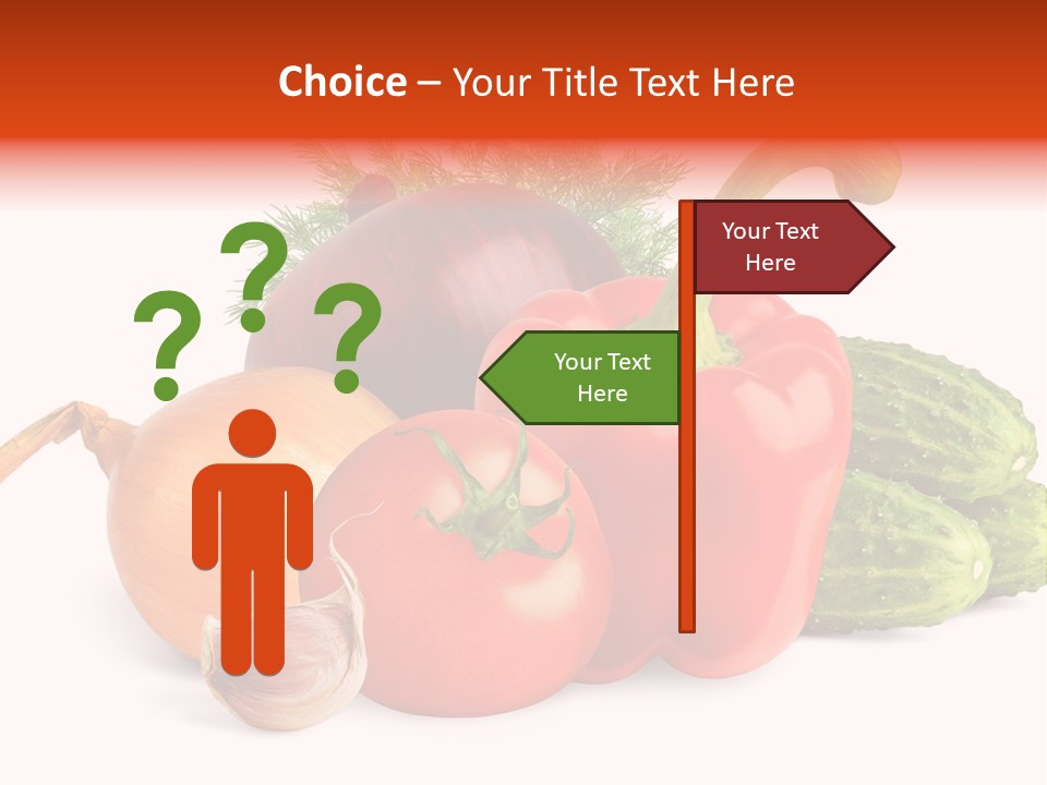 A Group Of Different Types Of Vegetables On A White Background PowerPoint Template