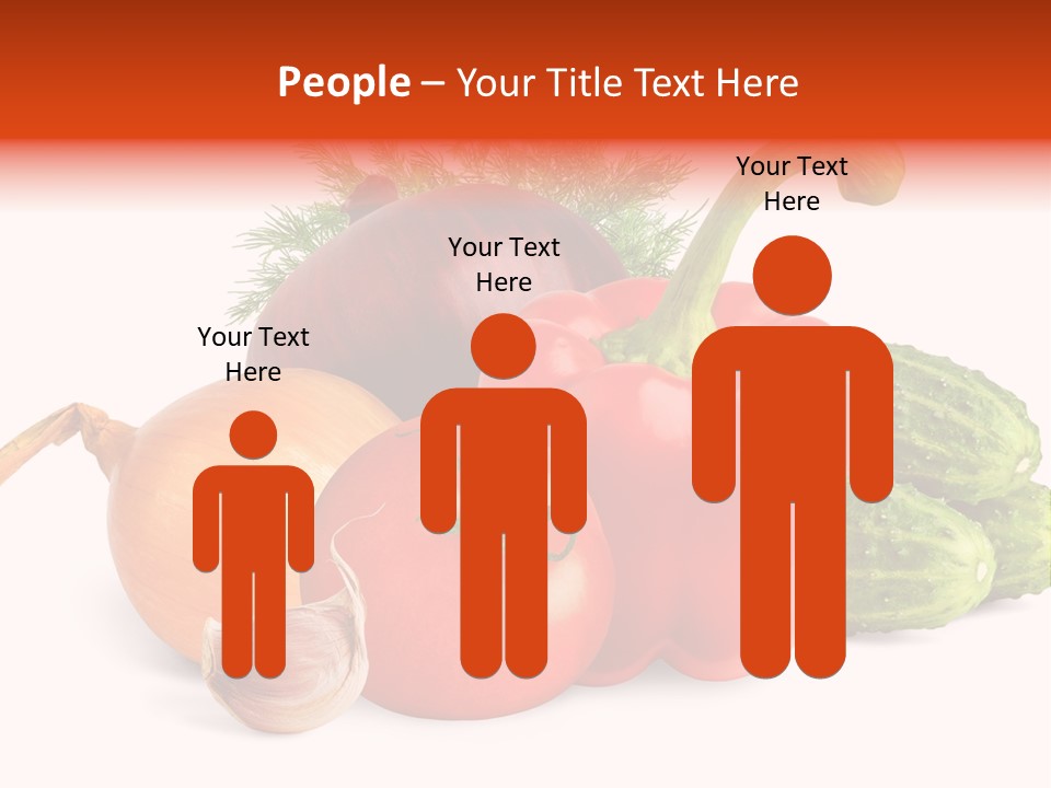 A Group Of Different Types Of Vegetables On A White Background PowerPoint Template