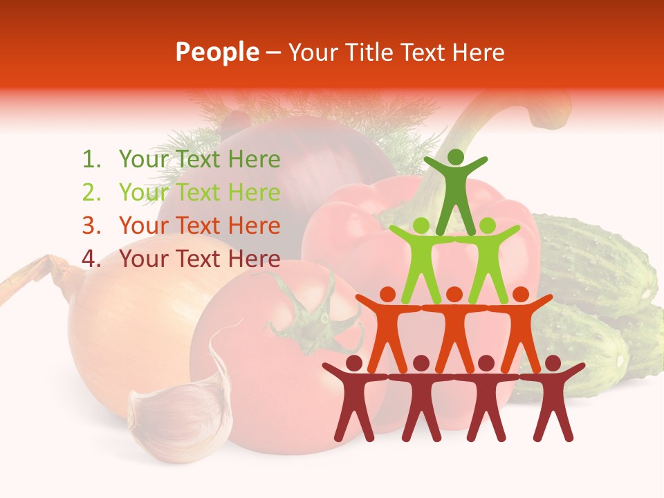 A Group Of Different Types Of Vegetables On A White Background PowerPoint Template