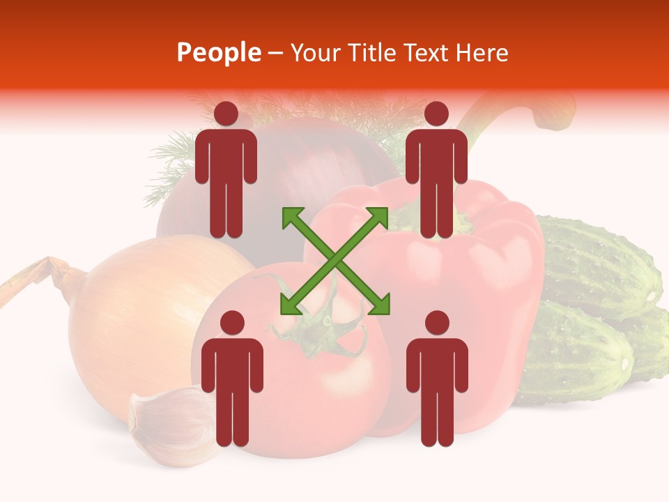 A Group Of Different Types Of Vegetables On A White Background PowerPoint Template