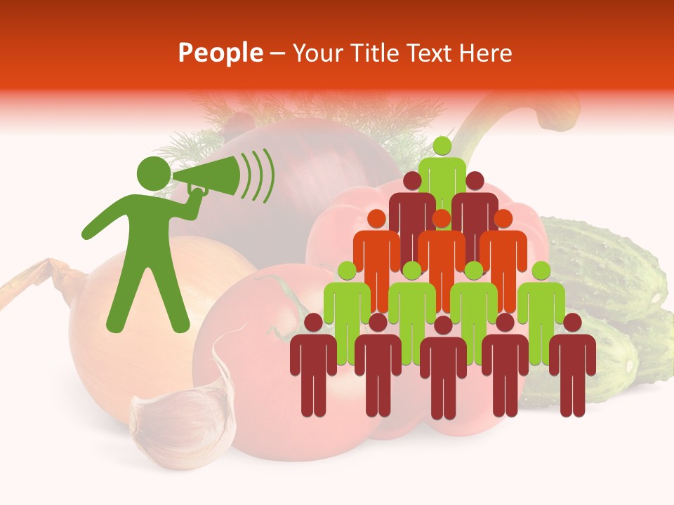 A Group Of Different Types Of Vegetables On A White Background PowerPoint Template