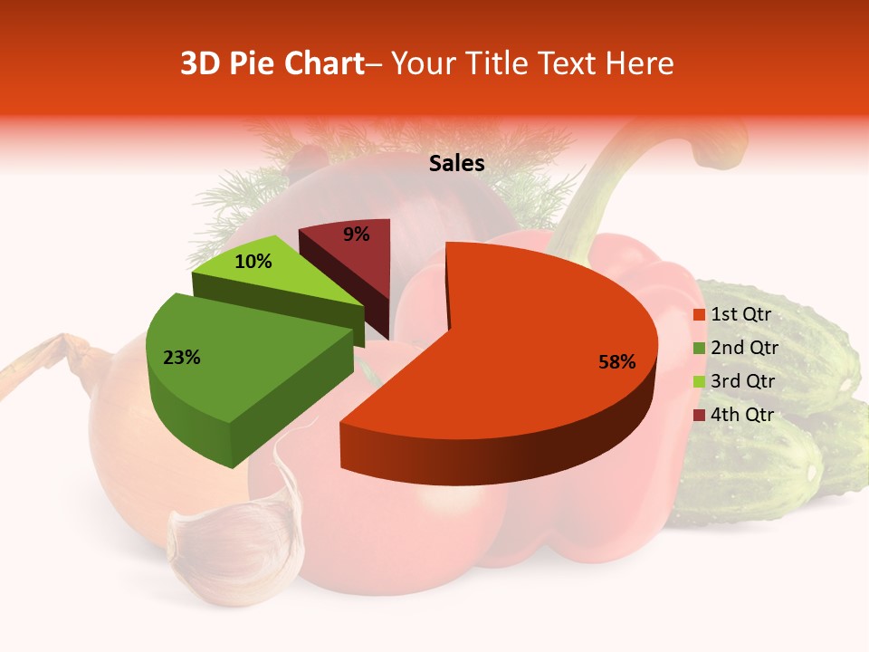 A Group Of Different Types Of Vegetables On A White Background PowerPoint Template