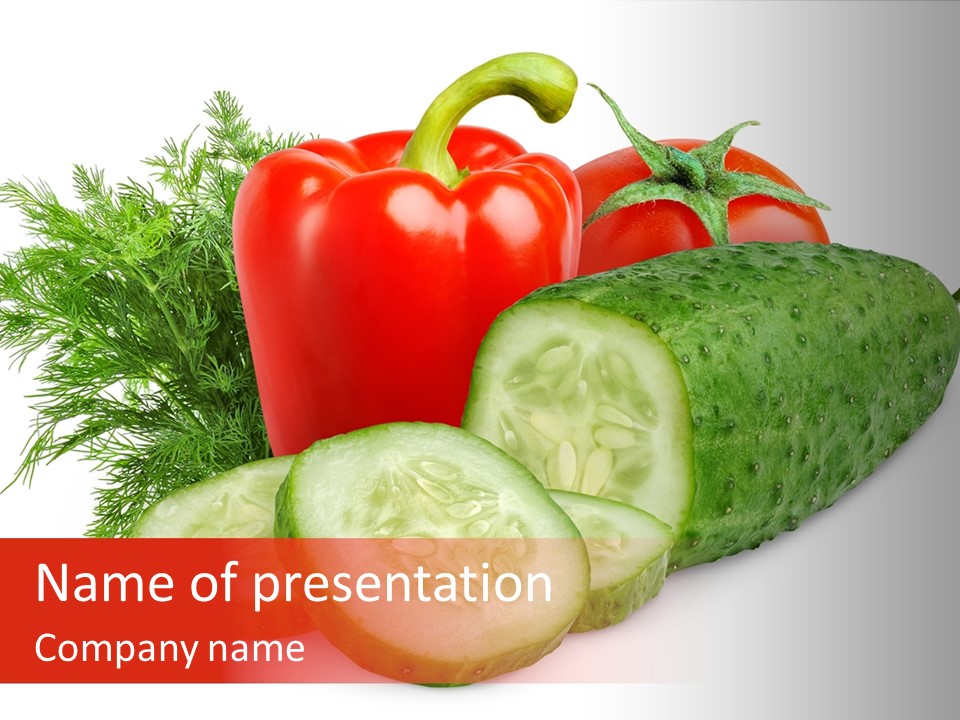 Sweet Group Cucumber PowerPoint Template