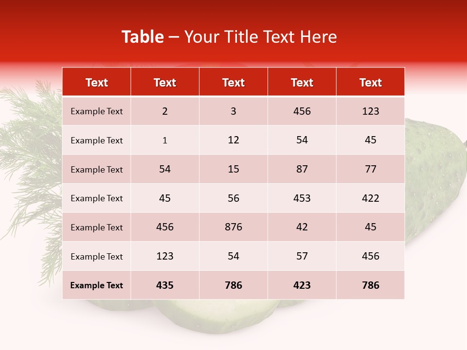 Sweet Group Cucumber PowerPoint Template