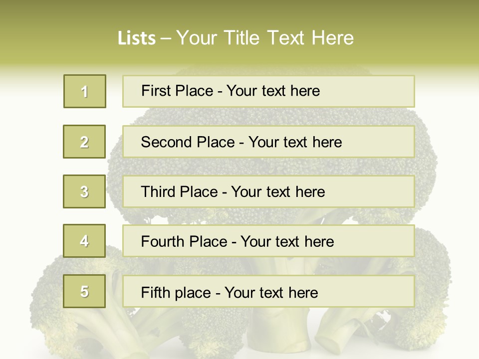 A Broccoli Powerpoint Presentation Is Shown PowerPoint Template