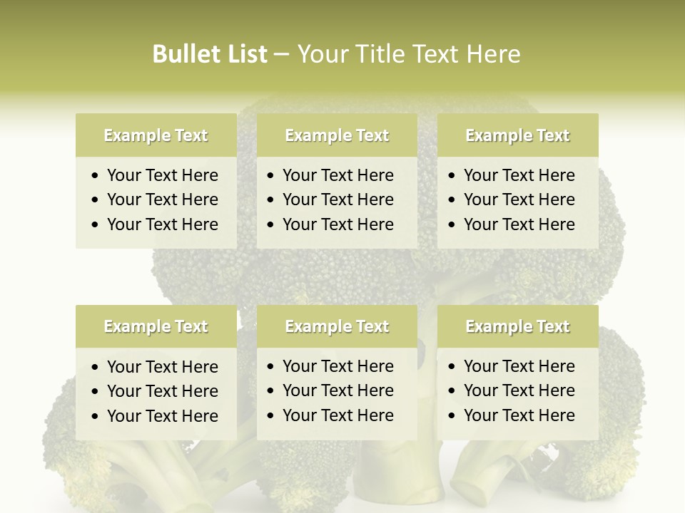 A Broccoli Powerpoint Presentation Is Shown PowerPoint Template