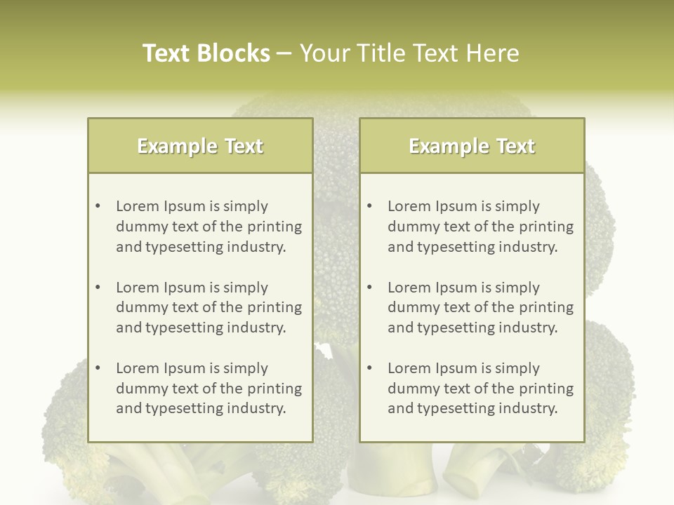 A Broccoli Powerpoint Presentation Is Shown PowerPoint Template