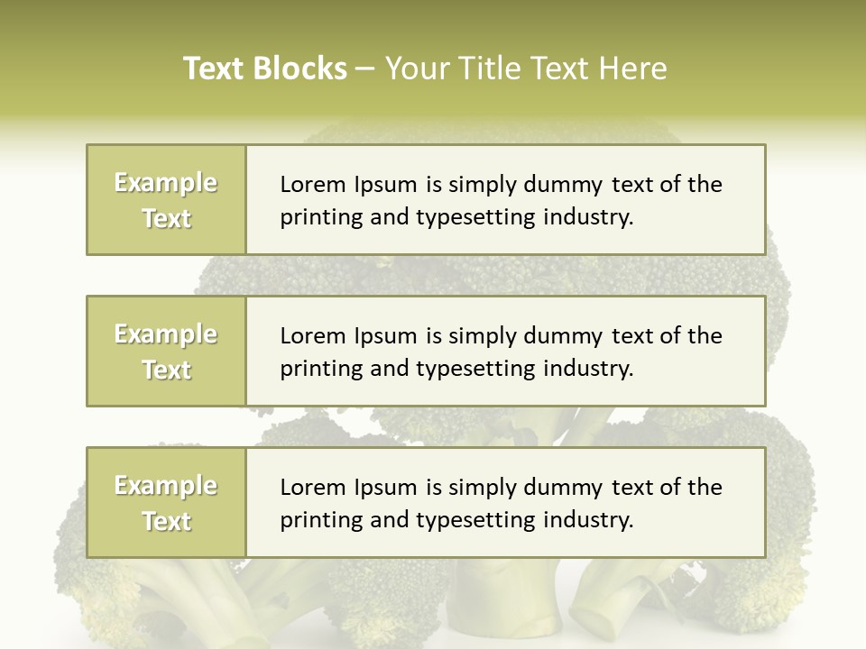 A Broccoli Powerpoint Presentation Is Shown PowerPoint Template