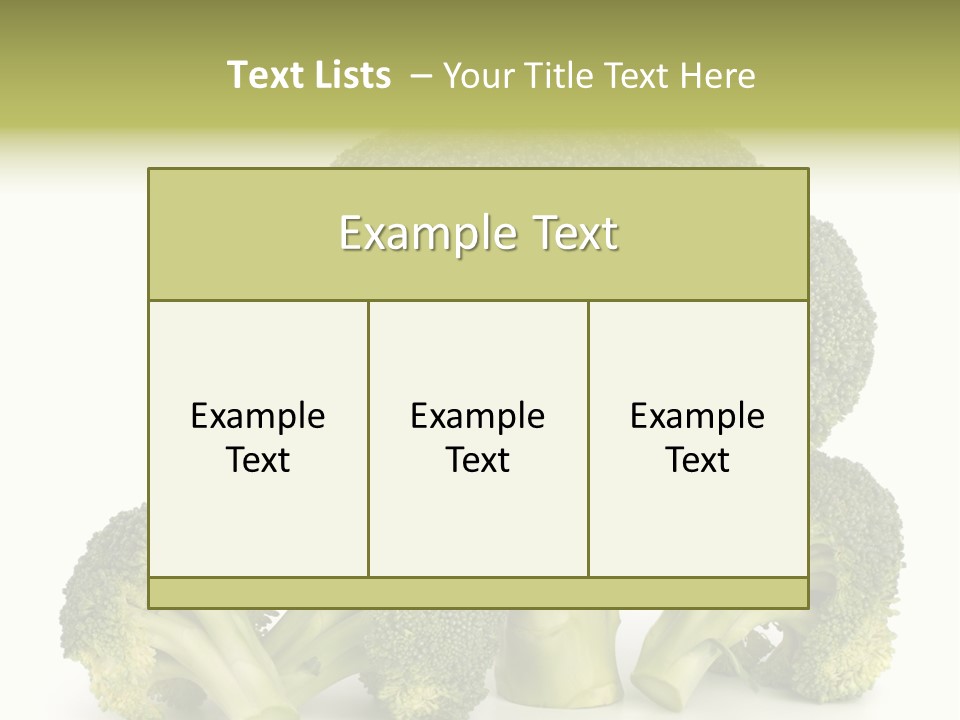 A Broccoli Powerpoint Presentation Is Shown PowerPoint Template