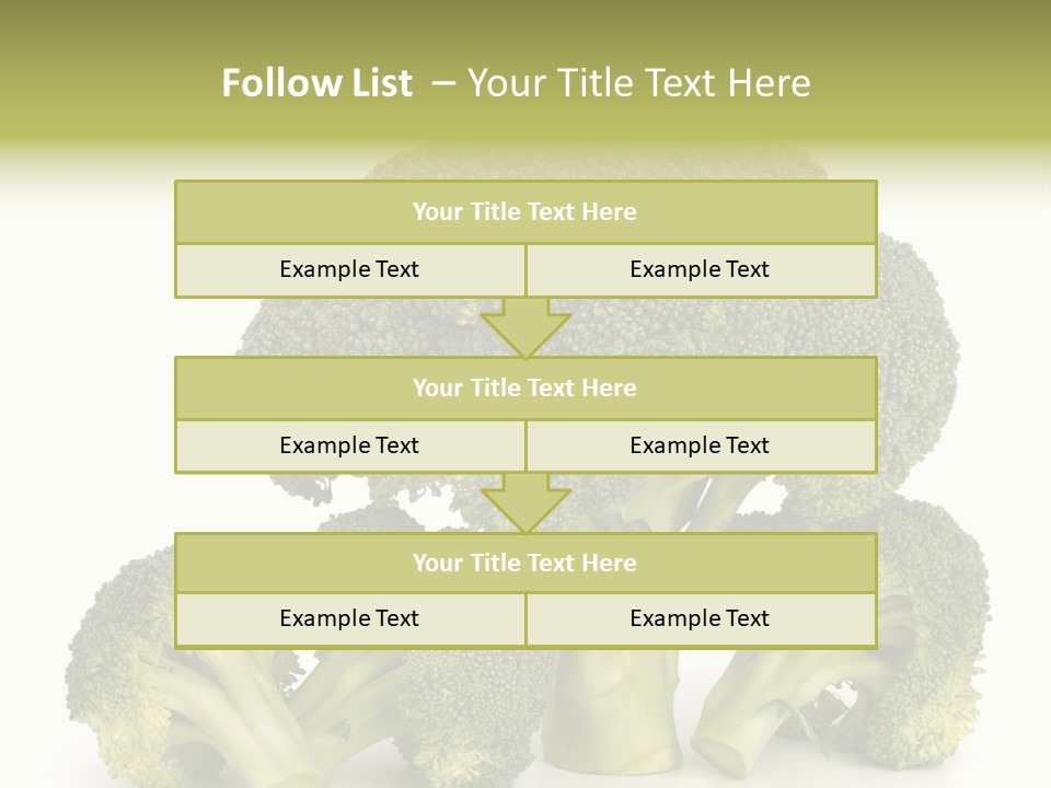 A Broccoli Powerpoint Presentation Is Shown PowerPoint Template