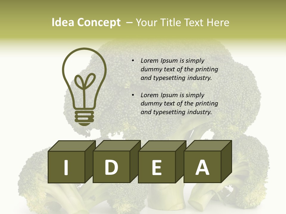 A Broccoli Powerpoint Presentation Is Shown PowerPoint Template
