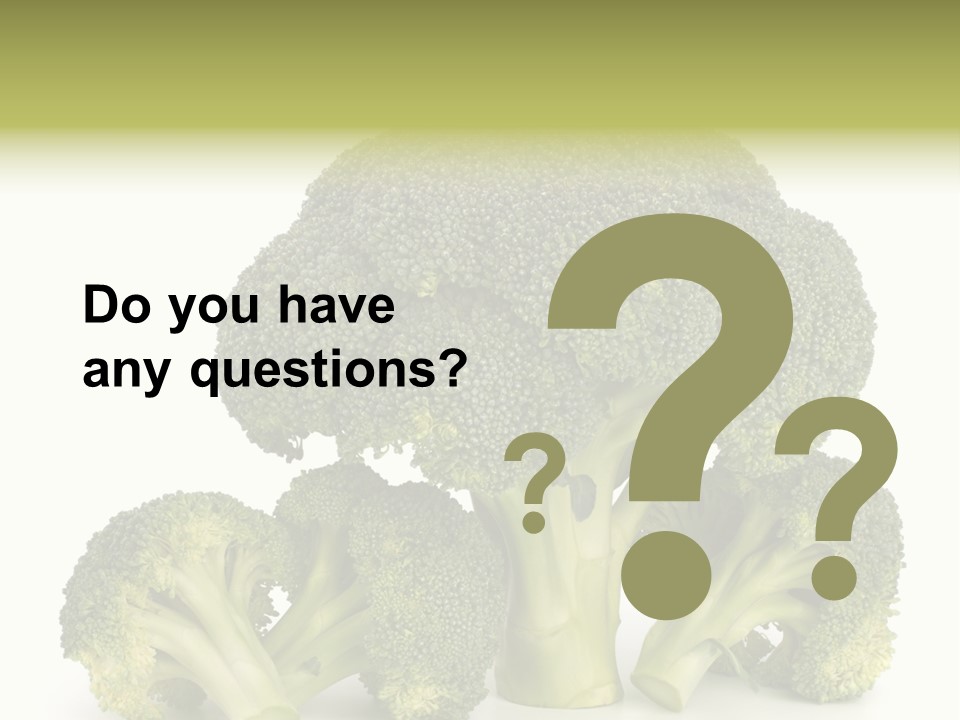 A Broccoli Powerpoint Presentation Is Shown PowerPoint Template