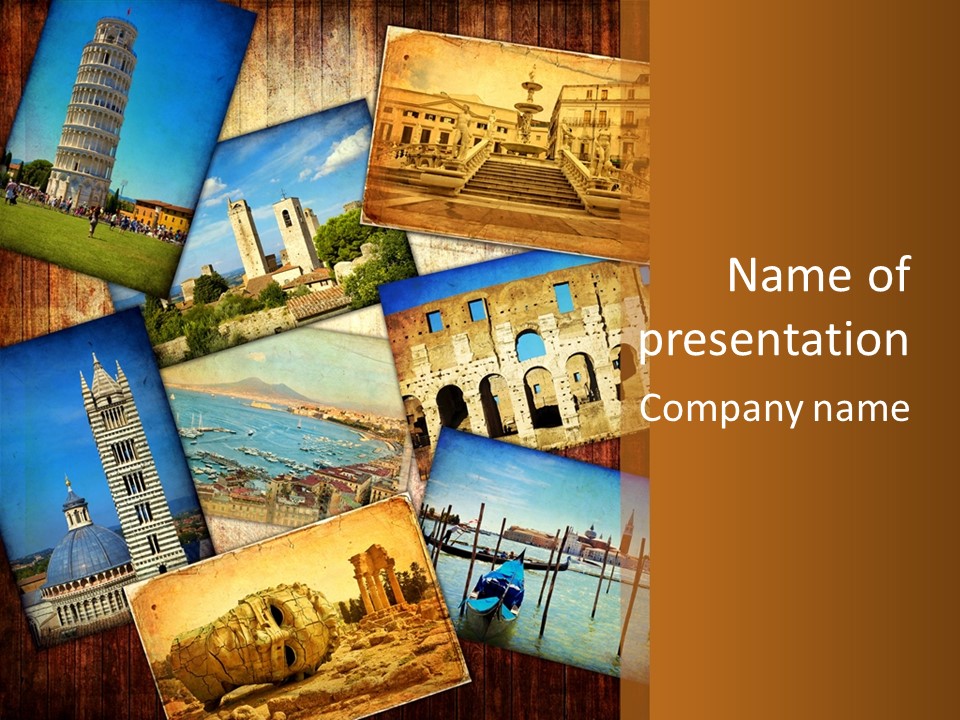 Italia Collage Lazio PowerPoint Template