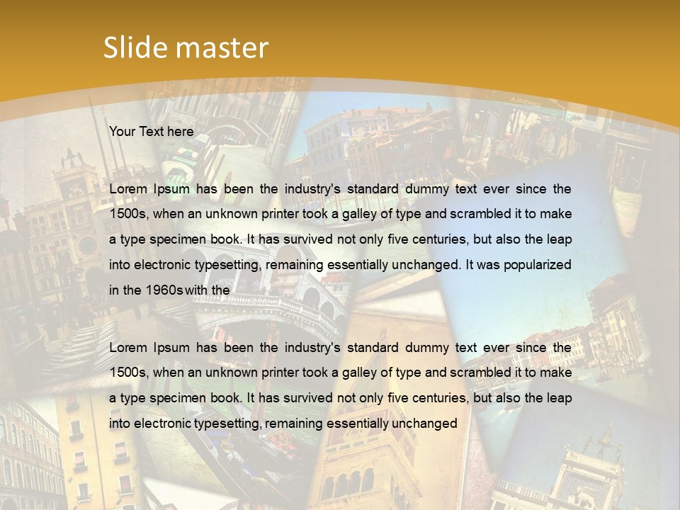 Banchina Grunge Venezia PowerPoint Template