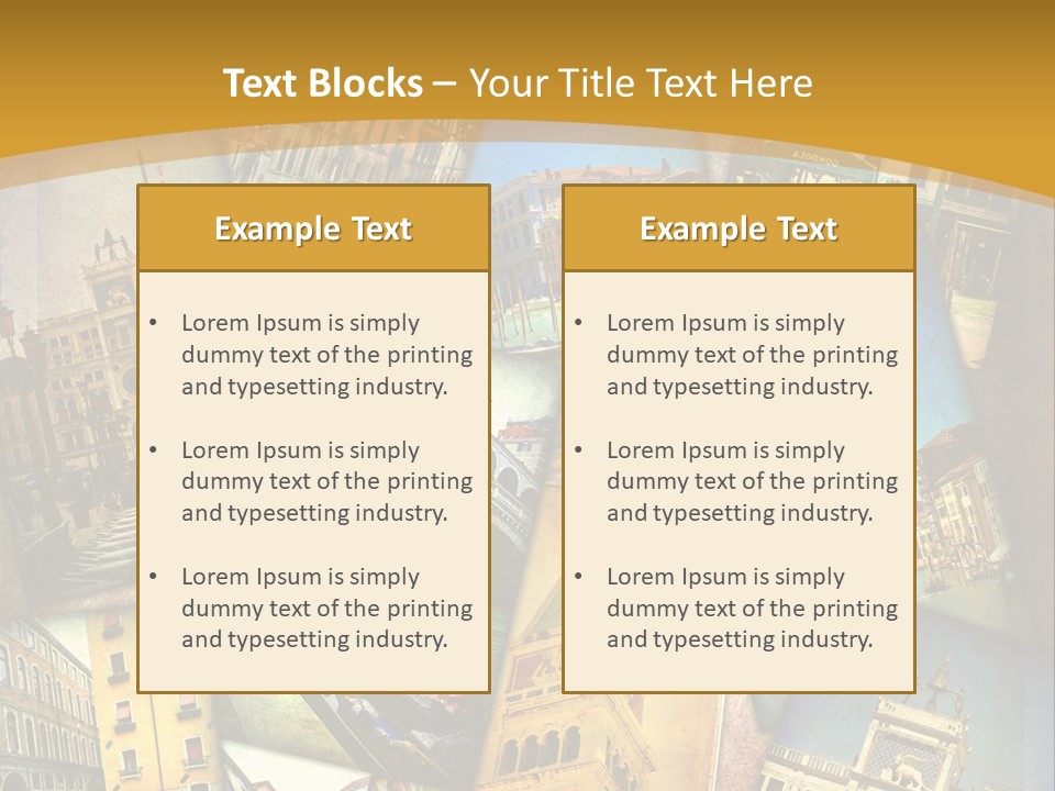 Banchina Grunge Venezia PowerPoint Template