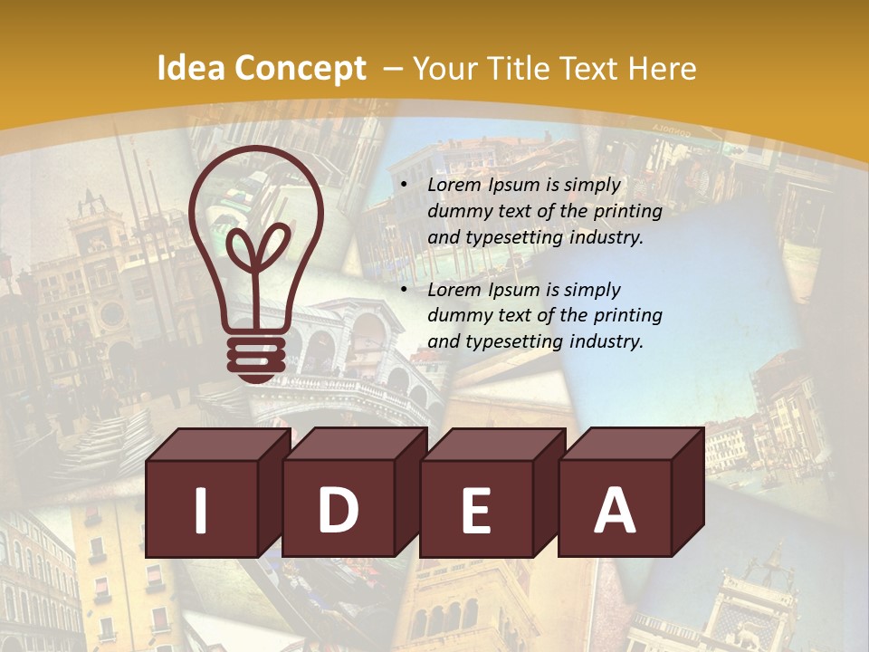 Banchina Grunge Venezia PowerPoint Template