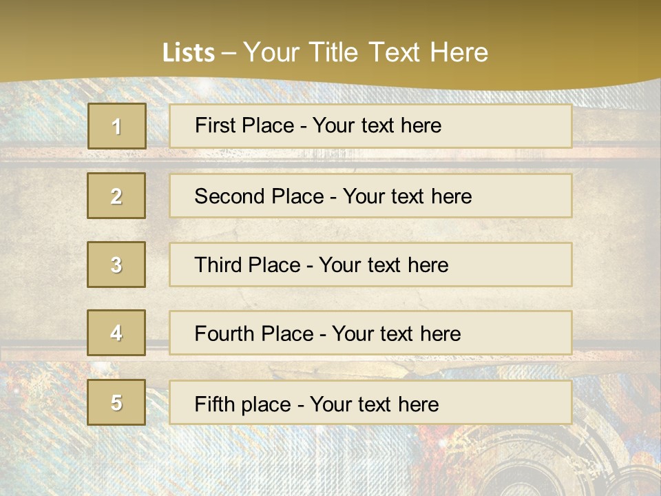 Decoration Grungy Style PowerPoint Template