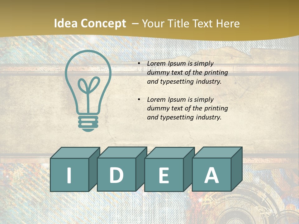 Decoration Grungy Style PowerPoint Template