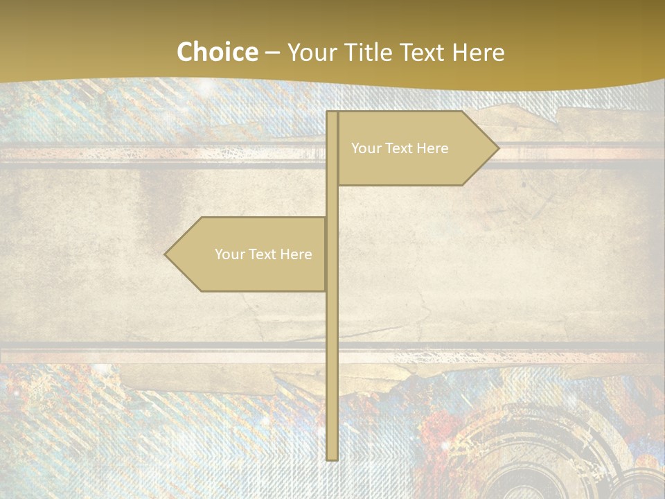 Decoration Grungy Style PowerPoint Template