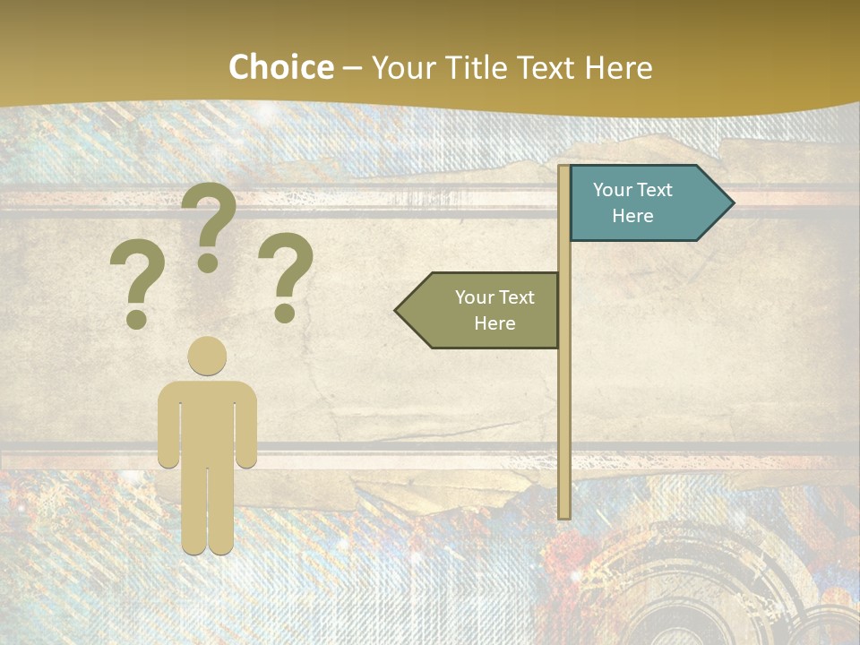 Decoration Grungy Style PowerPoint Template