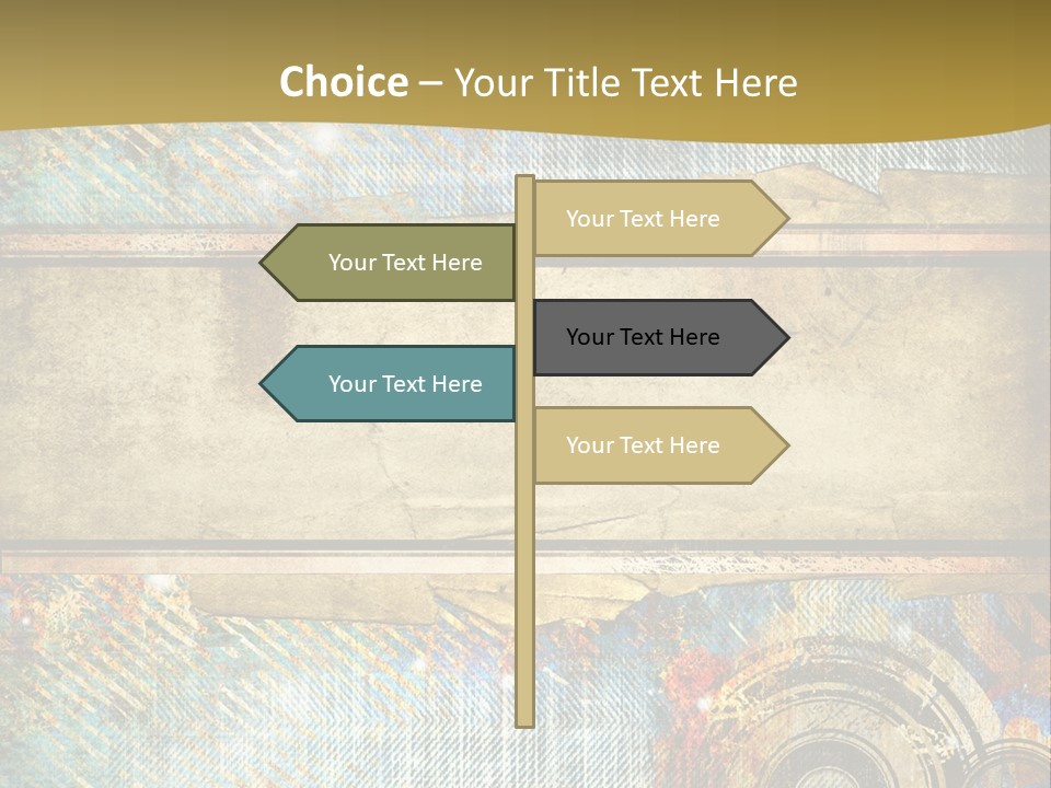 Decoration Grungy Style PowerPoint Template