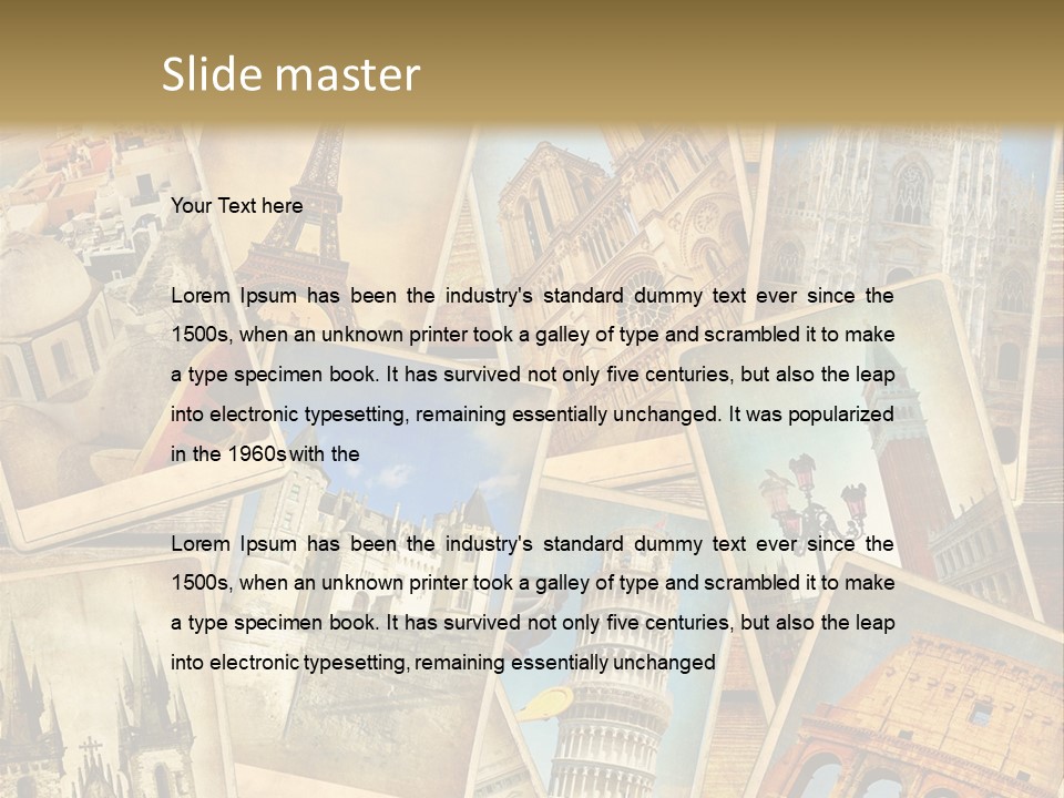 Scrapbook Paper World Venice PowerPoint Template