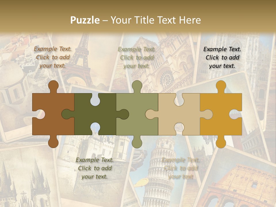 Scrapbook Paper World Venice PowerPoint Template