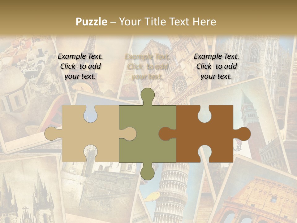 Scrapbook Paper World Venice PowerPoint Template