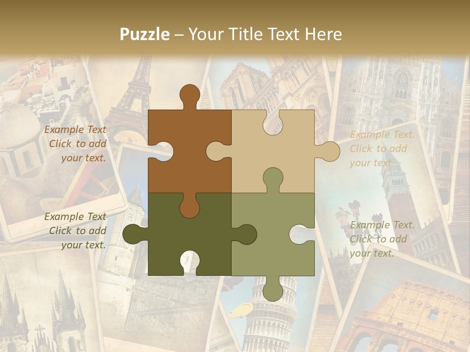 Scrapbook Paper World Venice PowerPoint Template