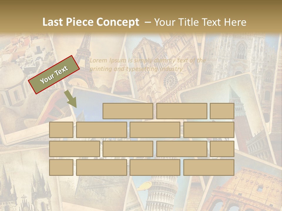 Scrapbook Paper World Venice PowerPoint Template