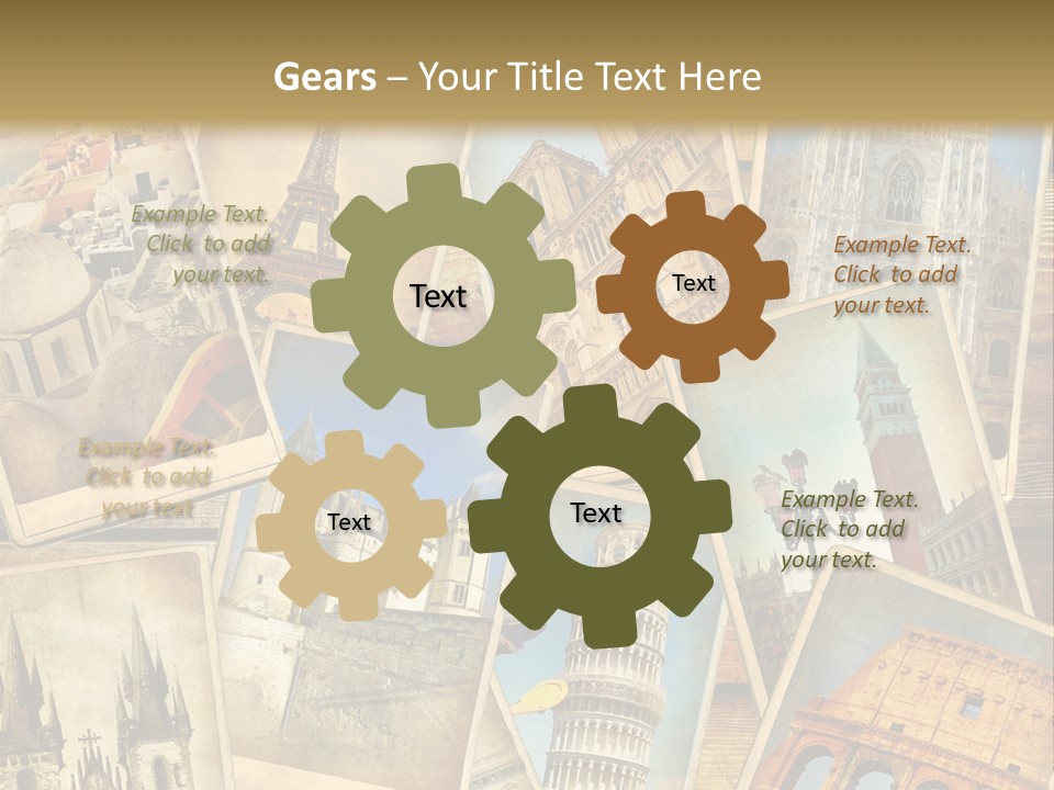 Scrapbook Paper World Venice PowerPoint Template