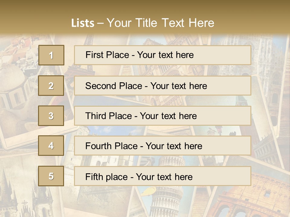 Scrapbook Paper World Venice PowerPoint Template