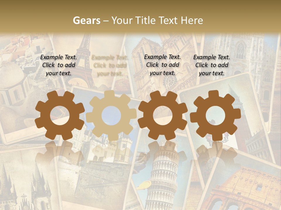 Scrapbook Paper World Venice PowerPoint Template