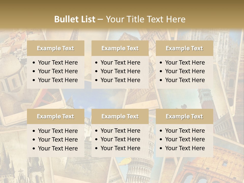 Scrapbook Paper World Venice PowerPoint Template