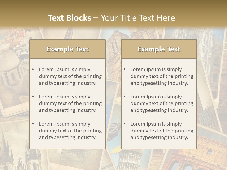 Scrapbook Paper World Venice PowerPoint Template